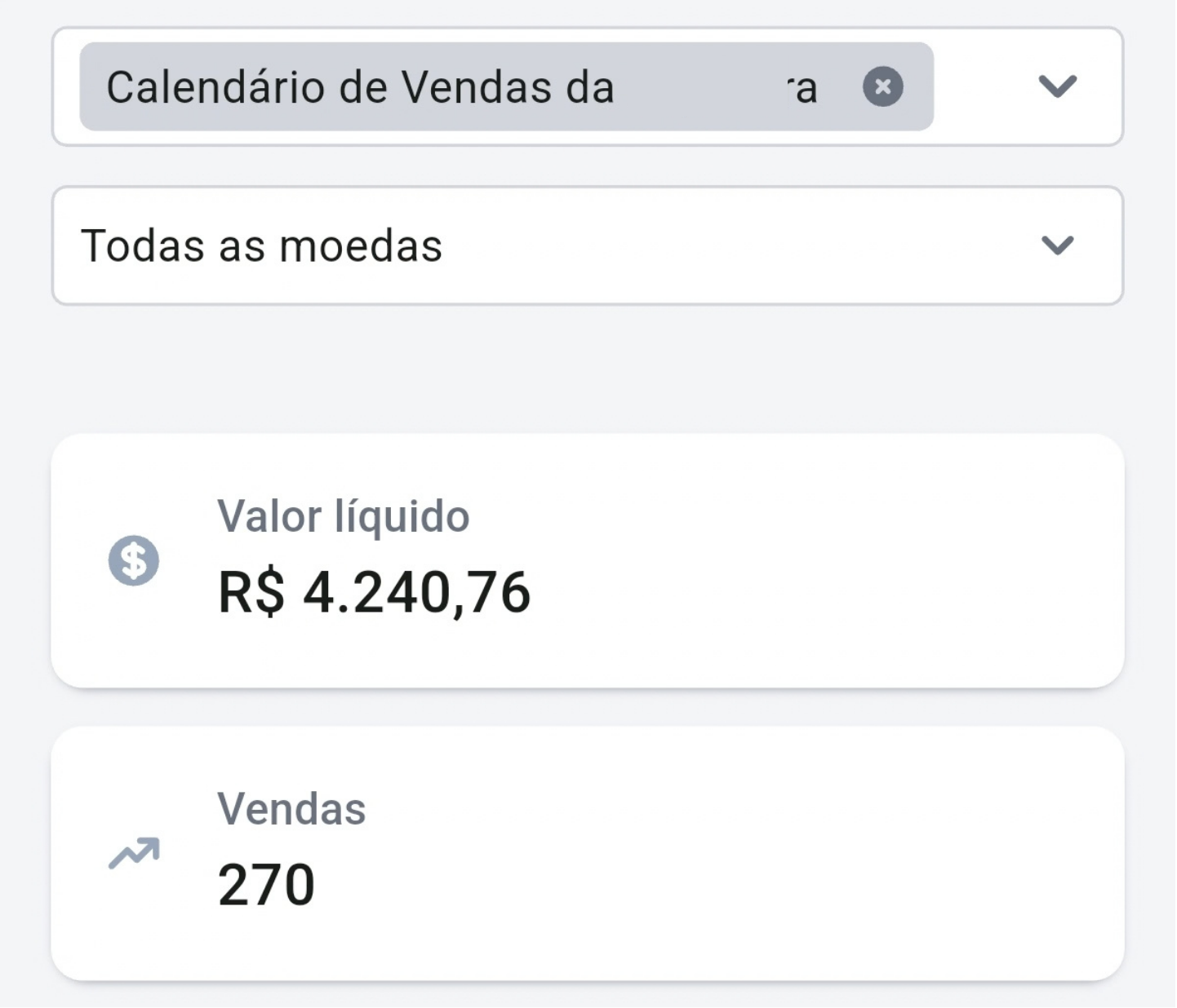Resultado de produto digital com 270 vendas